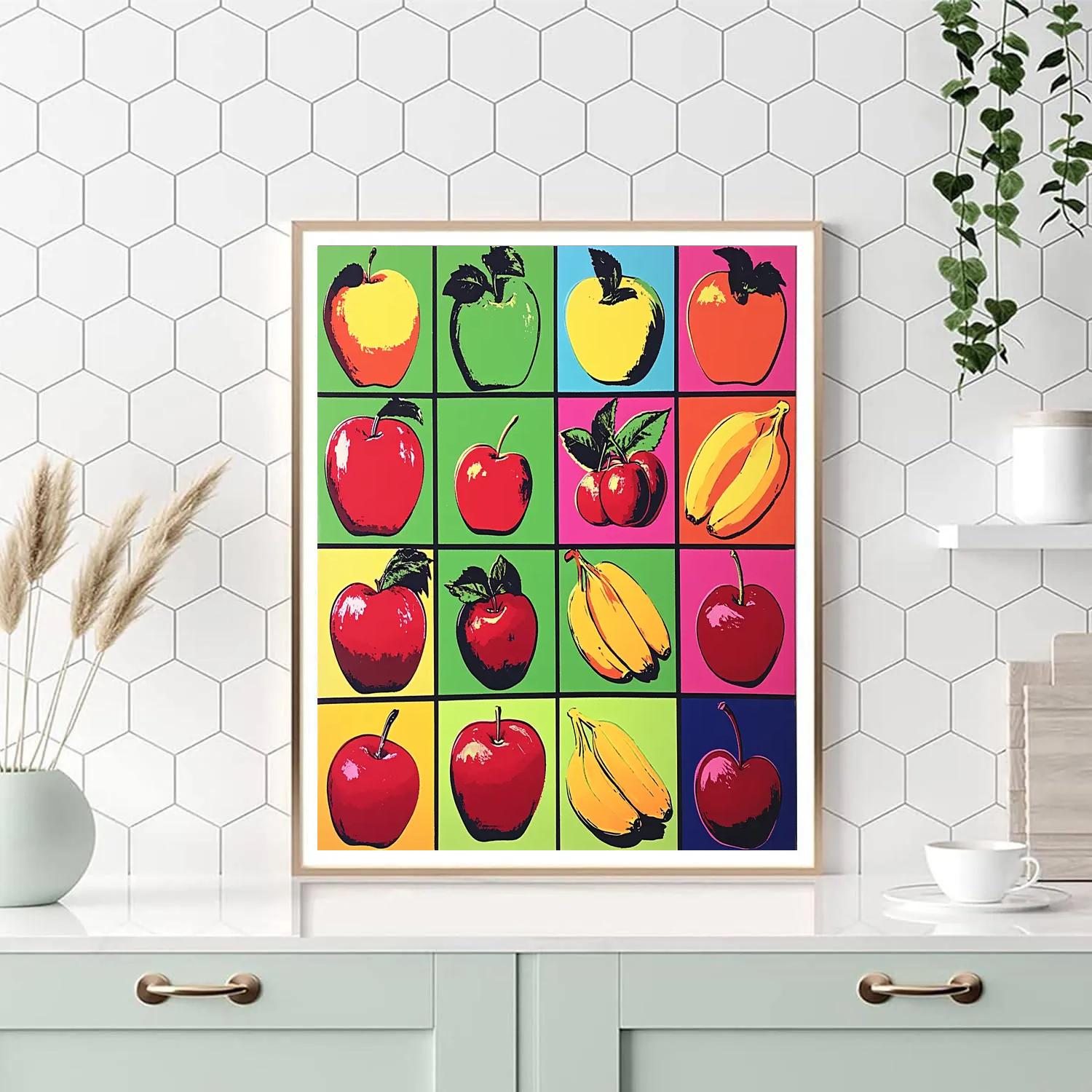 Andy Warhol Inspired Fruit Pop Art Numbered painting kits