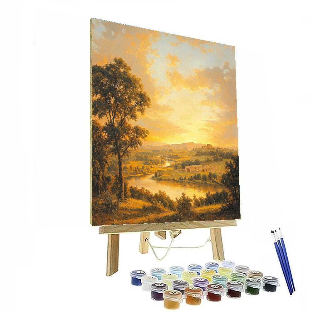 Claude Lorrain Inspired Sunlit Countryside Numbered painting kits