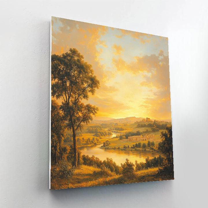 Claude Lorrain Inspired Sunlit Countryside Numbered painting kits