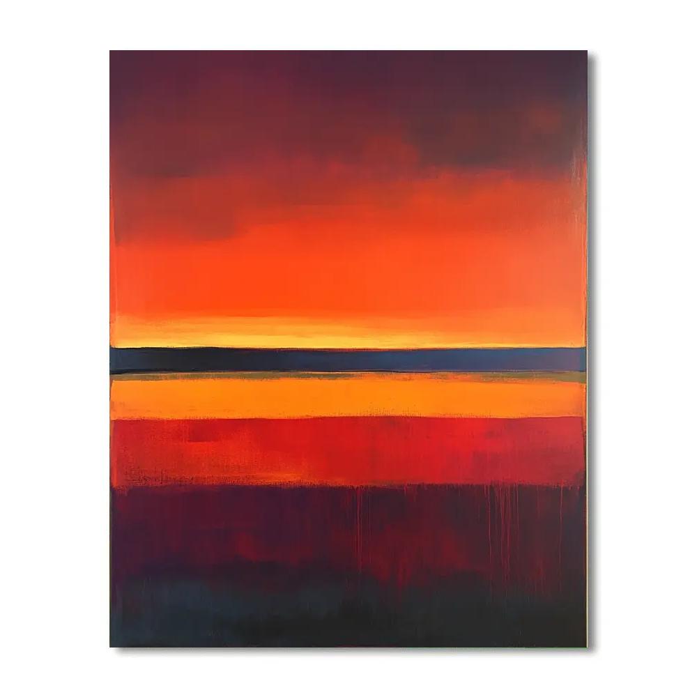 Mark Rothko Inspired Sunset Fields paint by number