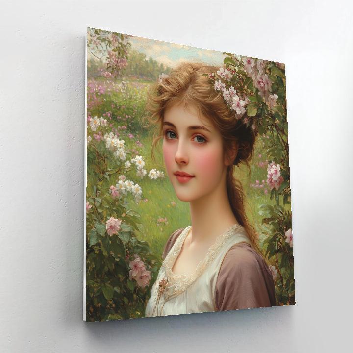John Everett Millais Inspired Springtime Portrait Painting by numbers kit