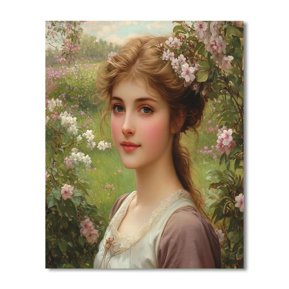 John Everett Millais Inspired Springtime Portrait Painting by numbers kit