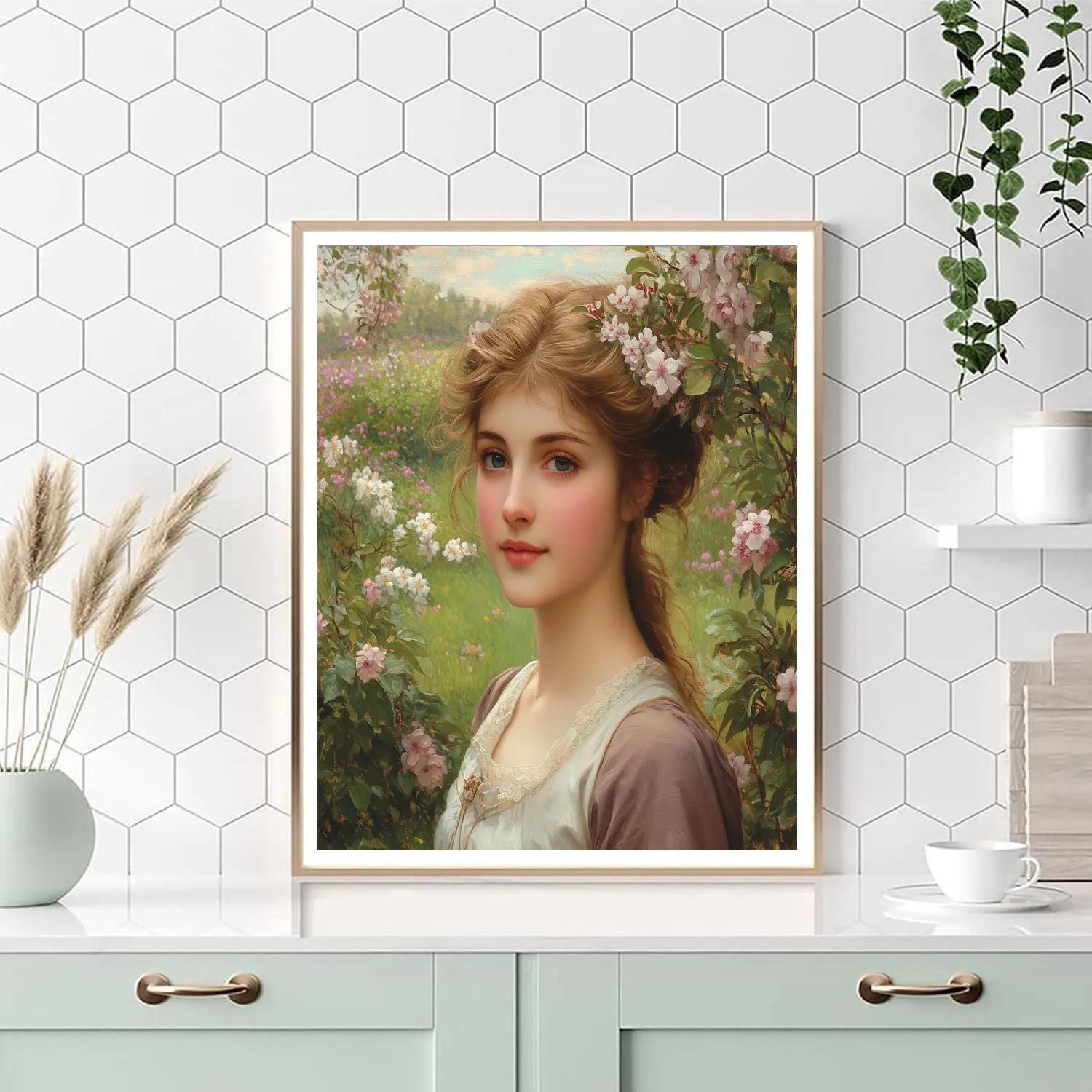 John Everett Millais Inspired Springtime Portrait Painting by numbers kit