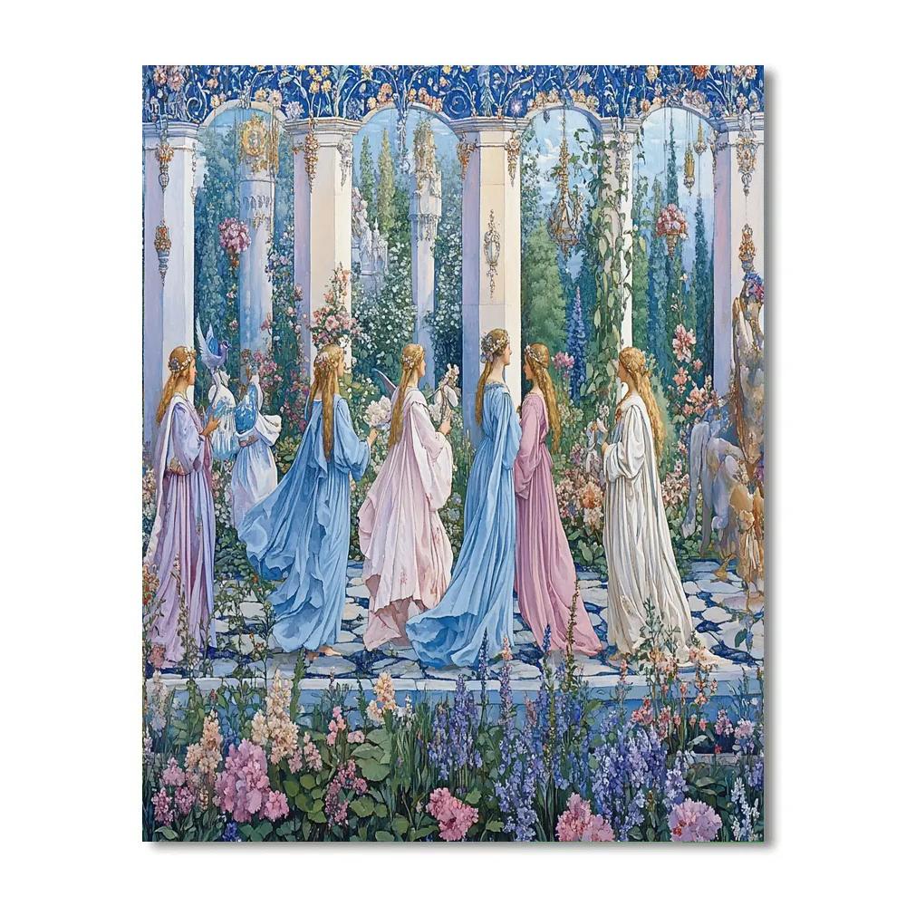 Edward Burne-Jones Inspired Fantasy Festival DIY paint by numbers