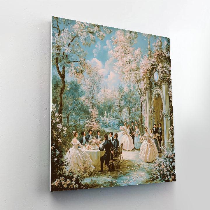 Antoine Watteau Inspired Wedding Celebration paint by number
