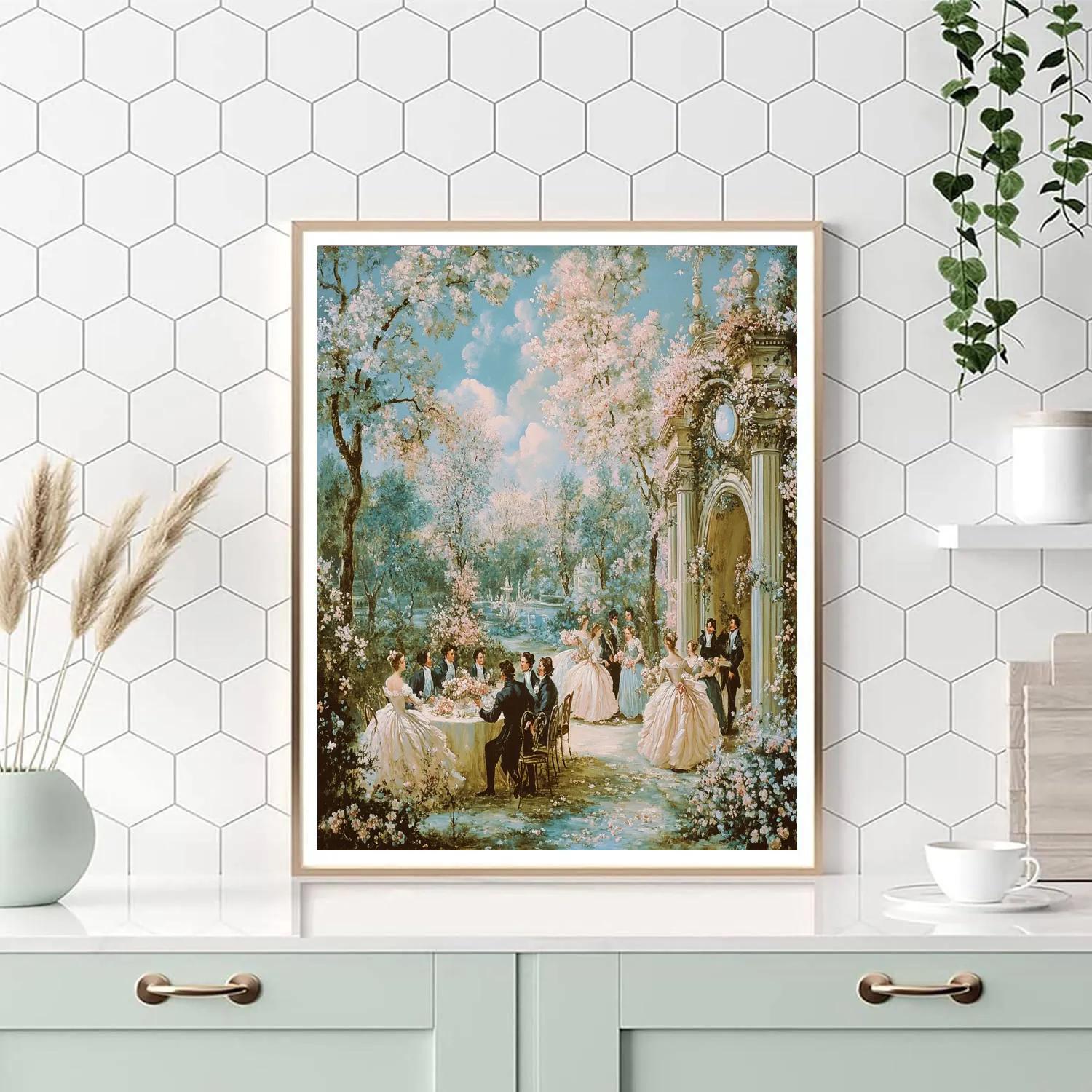 Antoine Watteau Inspired Wedding Celebration paint by number