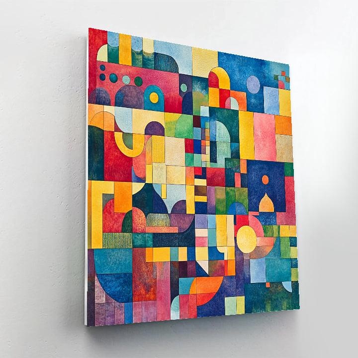 Paul Klee Inspired Colorful Patterns painting number kit