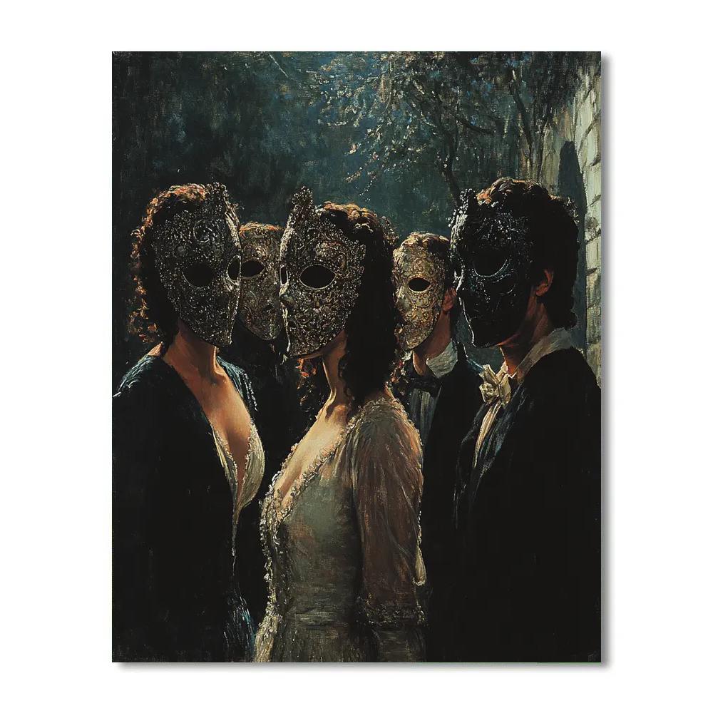 Francisco Goya Inspired Carnival Masks Number painting