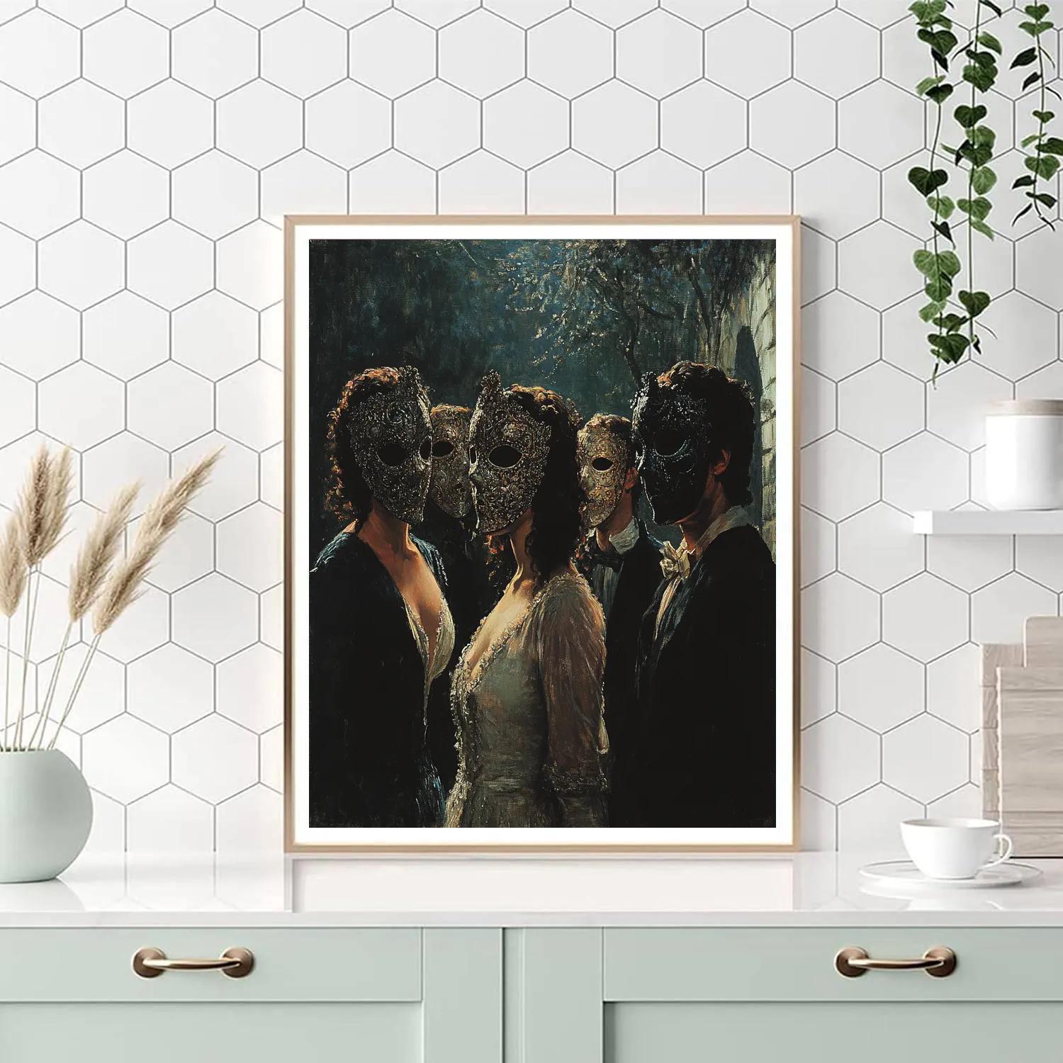 Francisco Goya Inspired Carnival Masks Number painting