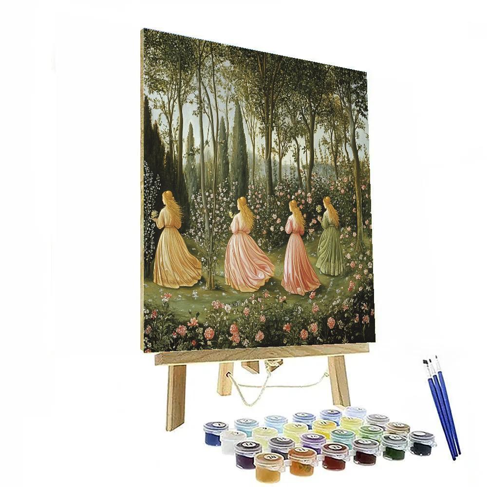 Botticelli Inspired Springtime Garden Paint by numbers kits