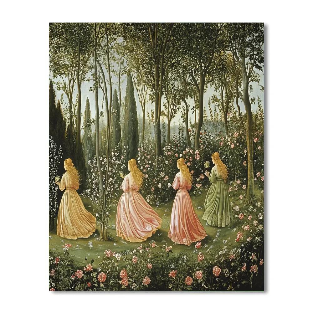 Botticelli Inspired Springtime Garden Paint by numbers kits
