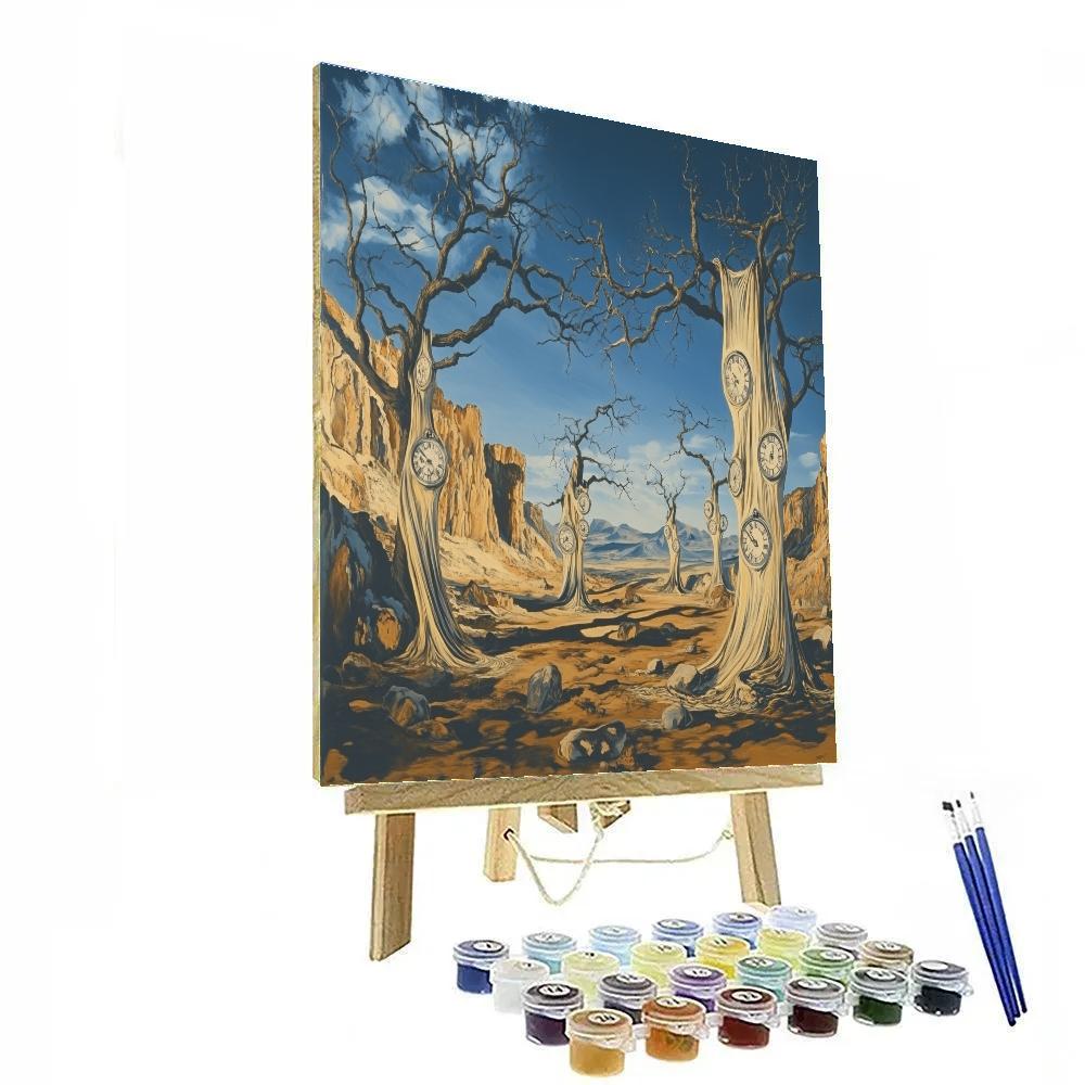 Salvador Dali Inspired Melting Clock Desert Numbered painting kits