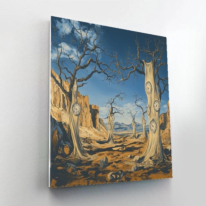 Salvador Dali Inspired Melting Clock Desert Numbered painting kits
