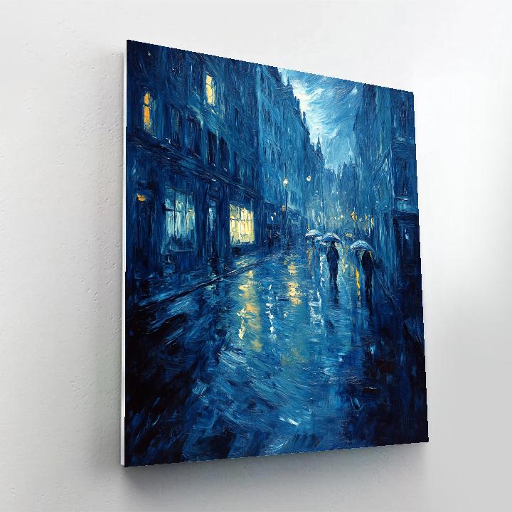 Edvard Munch Inspired Expressionist Rainstorm paint by number