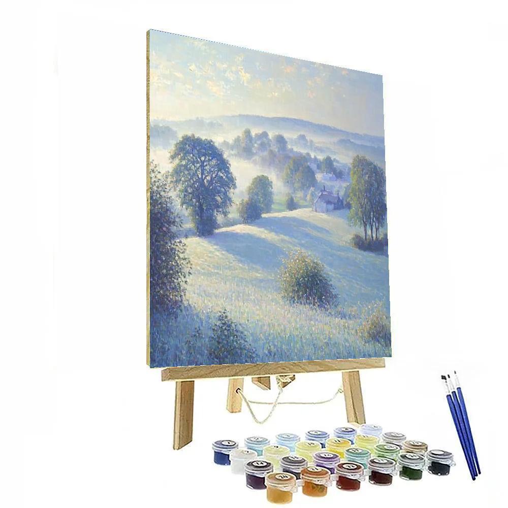 Claude Monet Inspired Morning Fog Landscape DIY paint by numbers