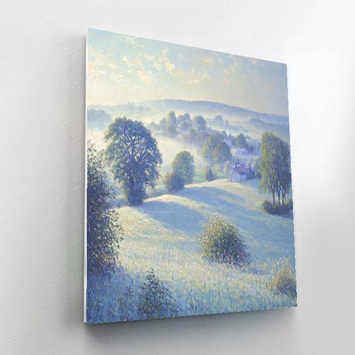 Claude Monet Inspired Morning Fog Landscape DIY paint by numbers