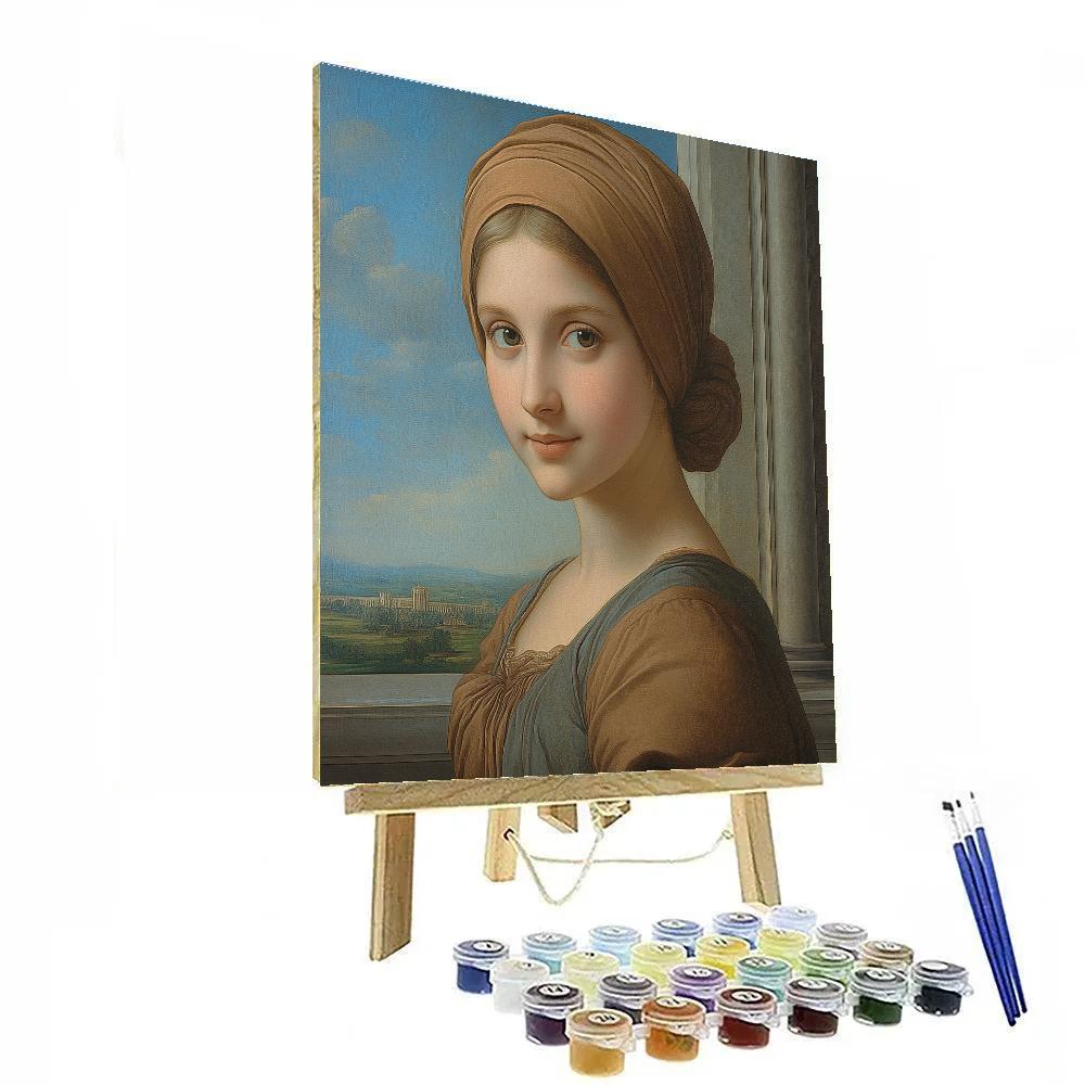 Raphael Inspired Classical Portrait Of A Woman paint by number