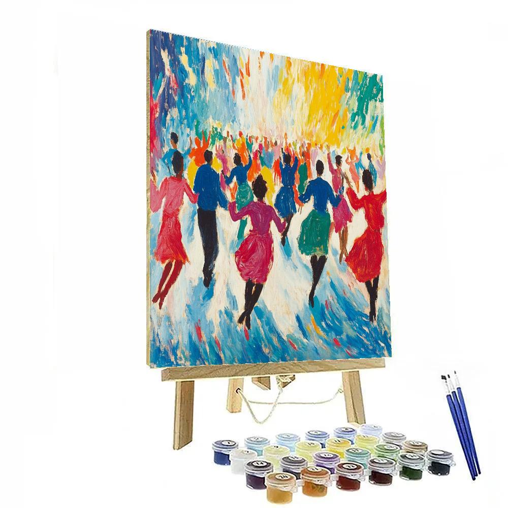 Henri Matisse Inspired Colorful Indoor Dance paint by numbers