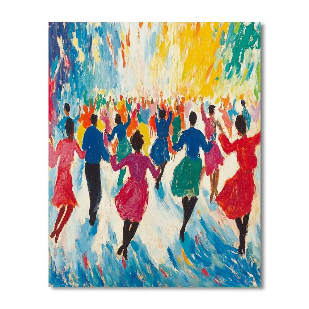 Henri Matisse Inspired Colorful Indoor Dance paint by numbers