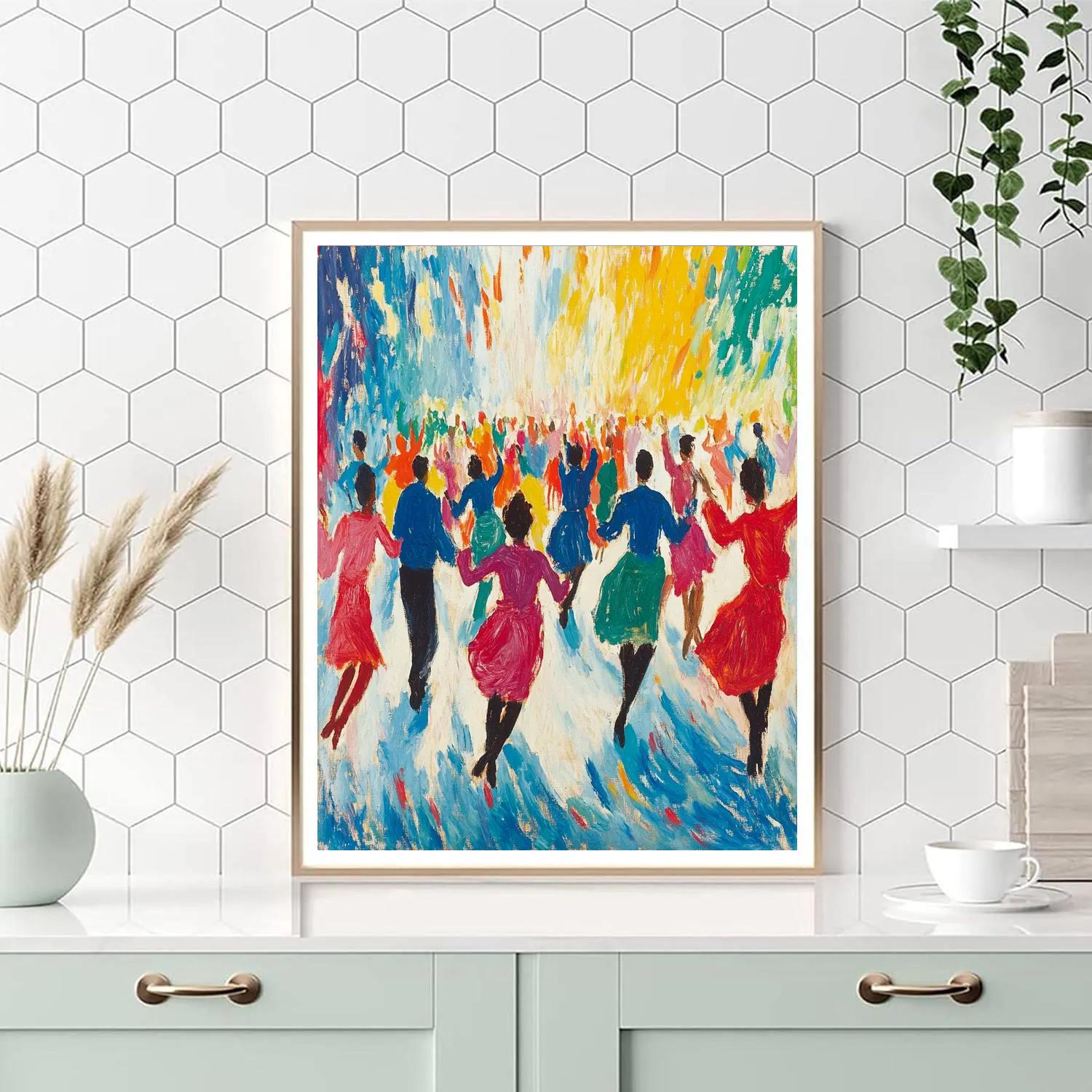 Henri Matisse Inspired Colorful Indoor Dance paint by numbers
