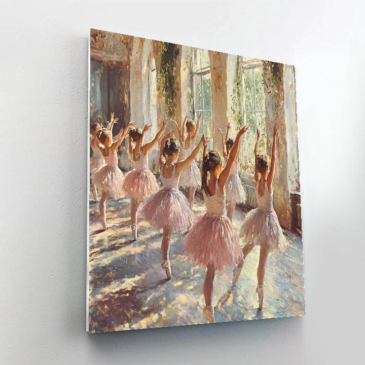 Edgar Degas Inspired Ballet Dancers In Rehearsal paint by number