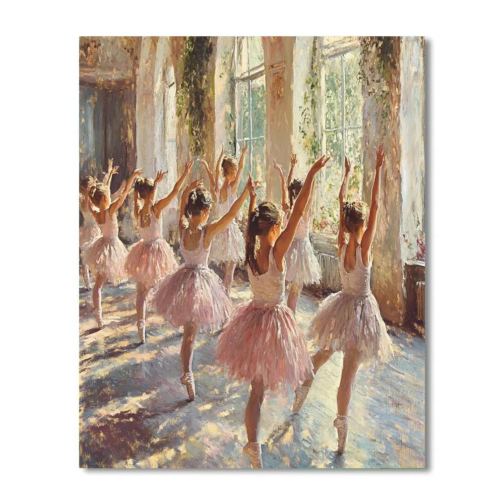 Edgar Degas Inspired Ballet Dancers In Rehearsal paint by number
