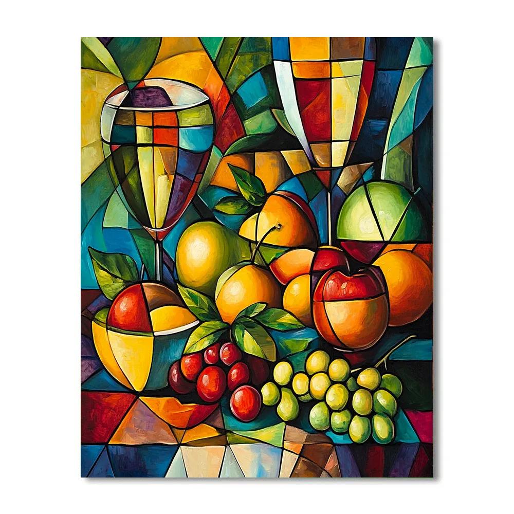 Picasso Inspired Geometric Still Life Numbered painting kits