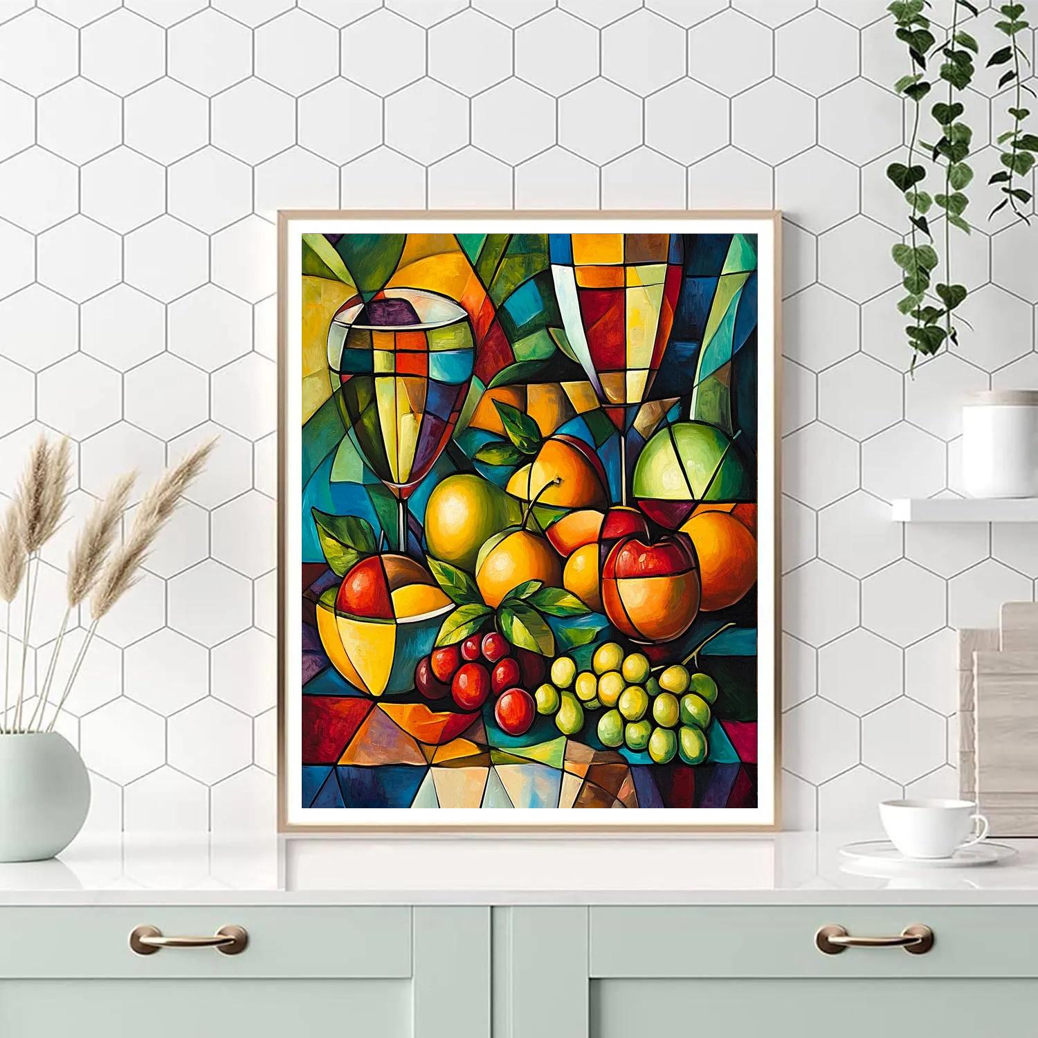Picasso Inspired Geometric Still Life Numbered painting kits