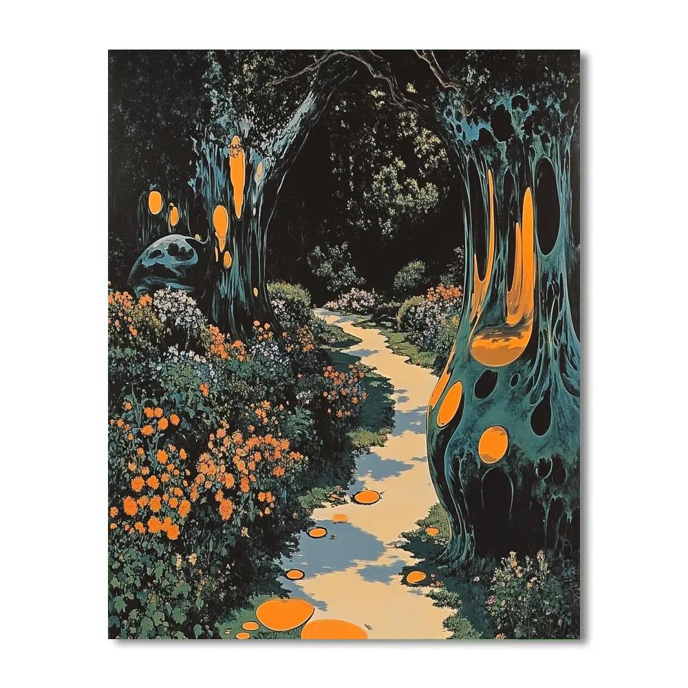 Salvador Dali Inspired Dreamscape Garden painting number kit