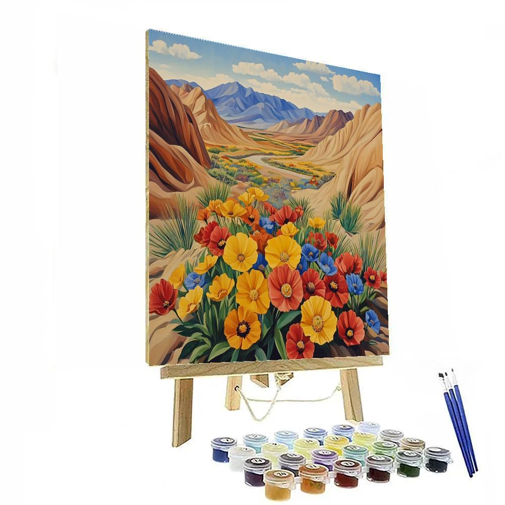 Georgia OKeeffe Inspired Desert Blooms Painting by numbers kit