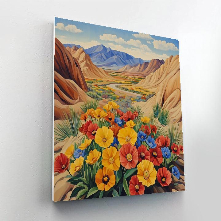 Georgia OKeeffe Inspired Desert Blooms Painting by numbers kit