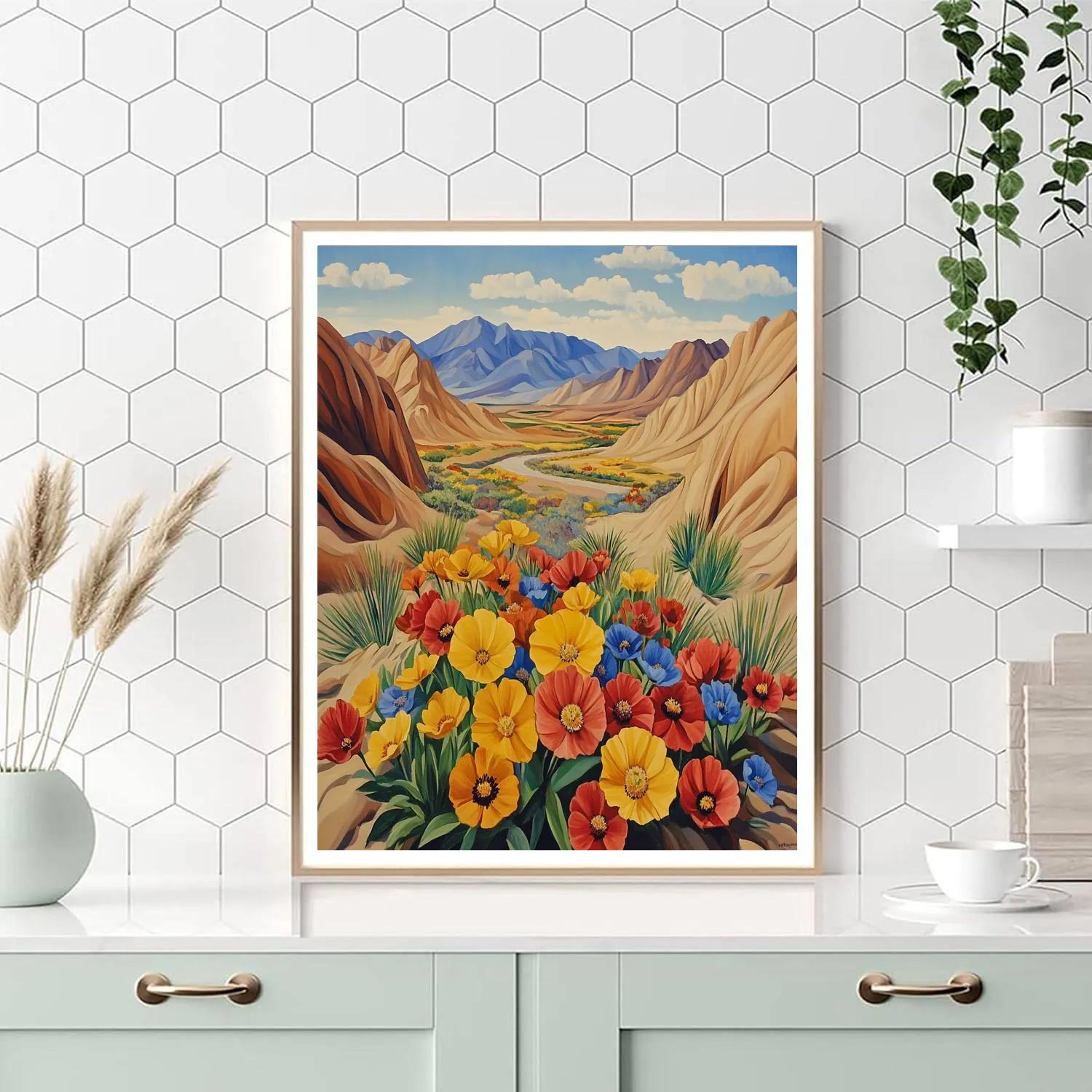 Georgia OKeeffe Inspired Desert Blooms Painting by numbers kit