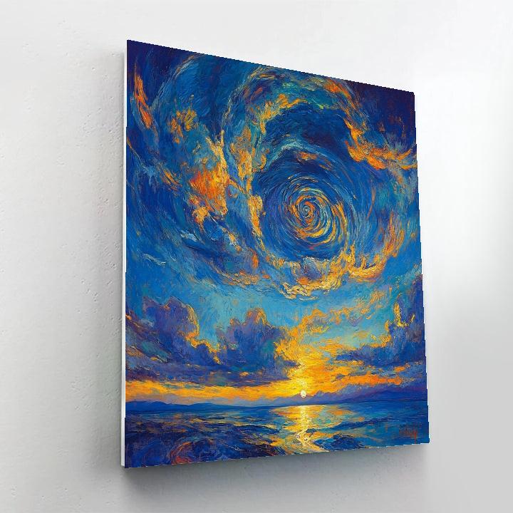 Edvard Munch Inspired Emotional Sky Paint by numbers art