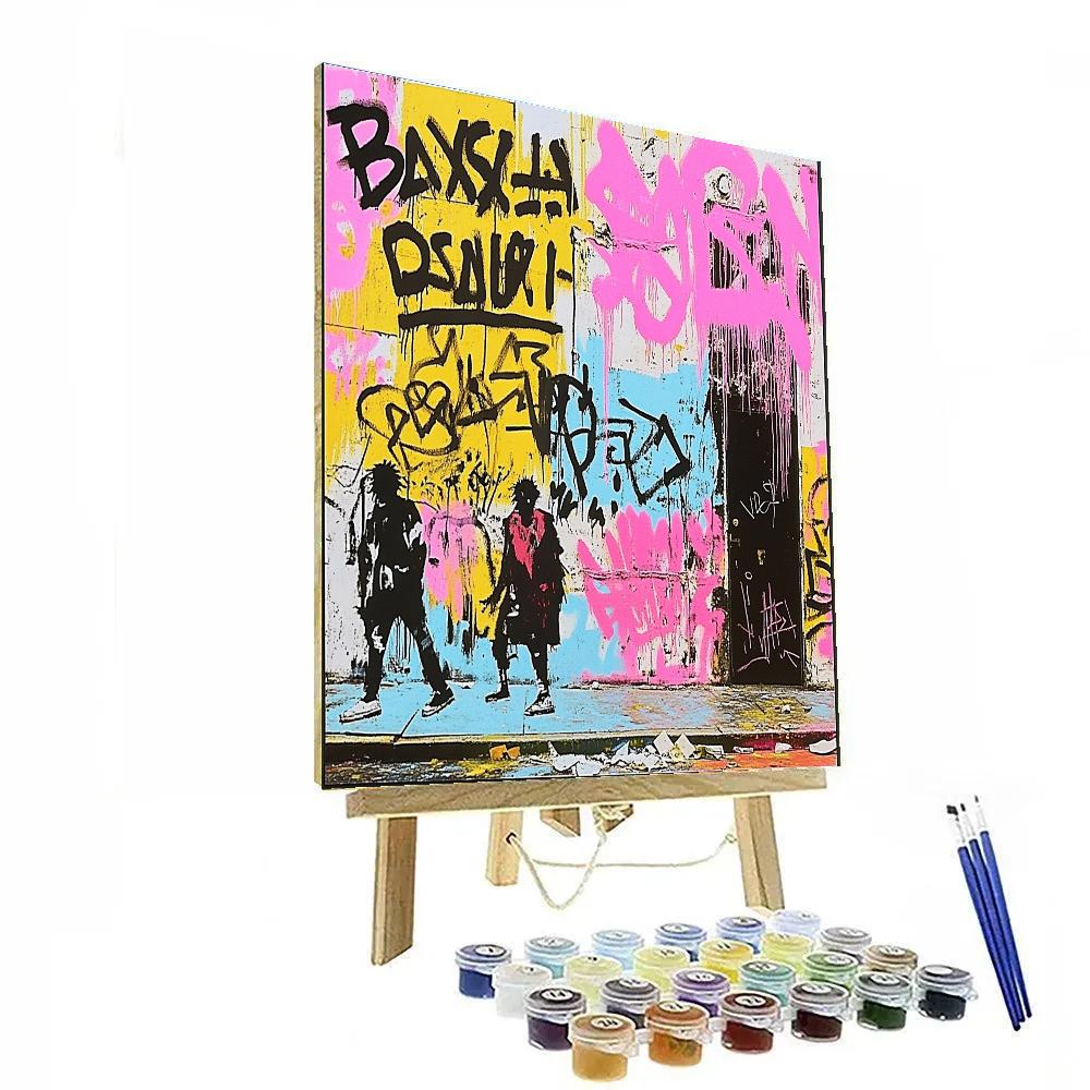 Jean-Michel Basquiat Inspired Urban Expression paint by number