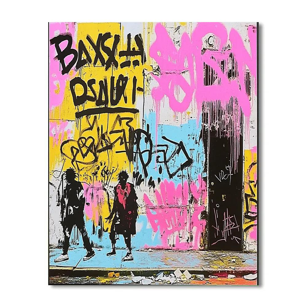 Jean-Michel Basquiat Inspired Urban Expression paint by number