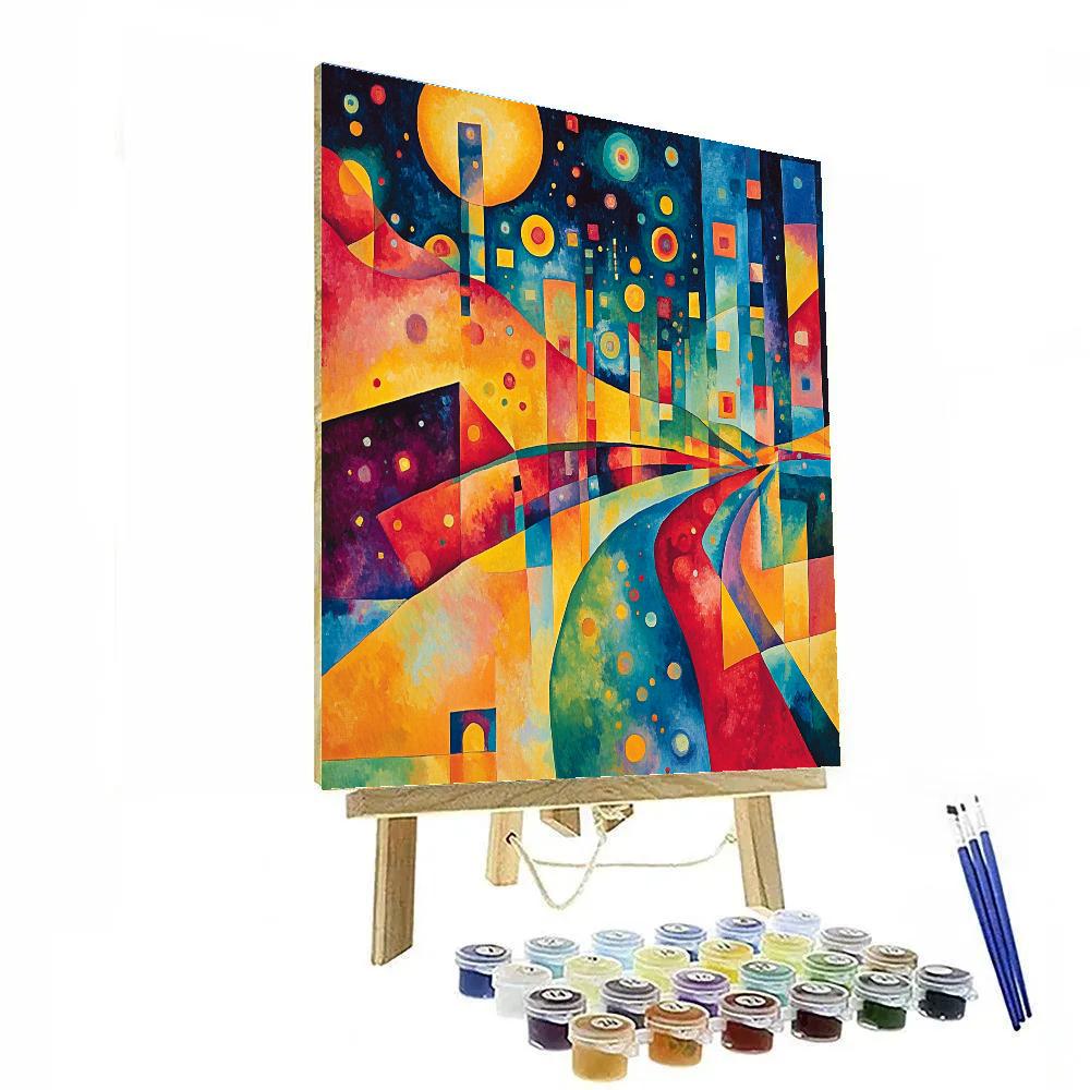 Wassily Kandinsky Inspired Abstract Harmony painting number kit