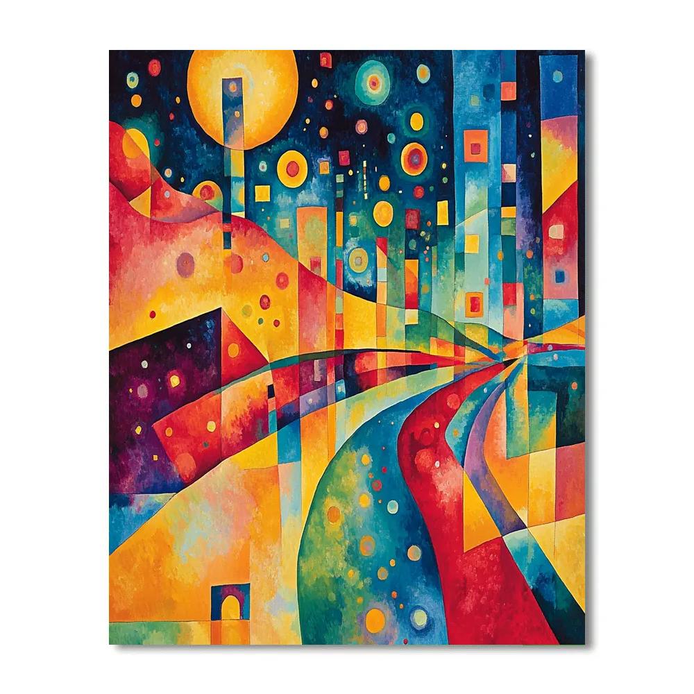Wassily Kandinsky Inspired Abstract Harmony painting number kit