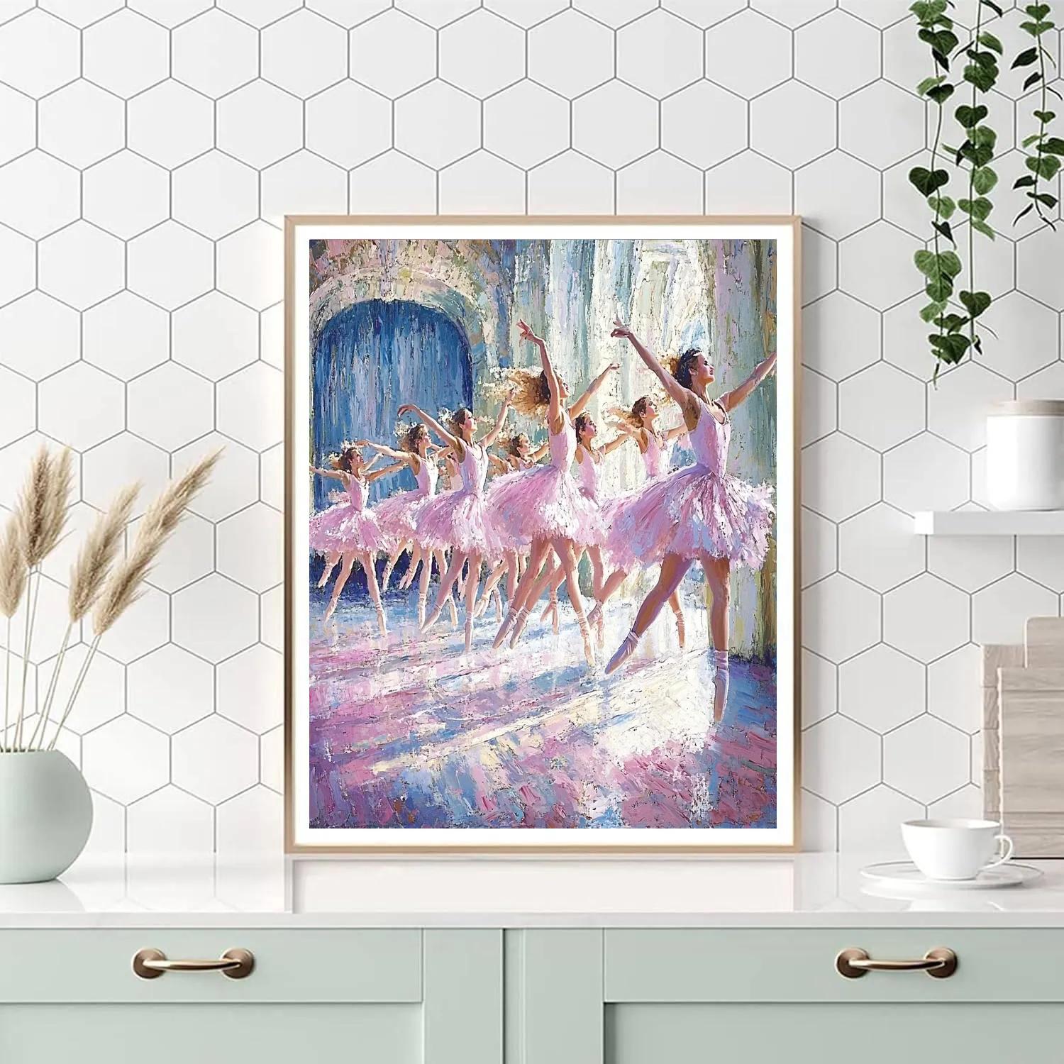 Edgar Degas Inspired Ballet In Motion paint by number