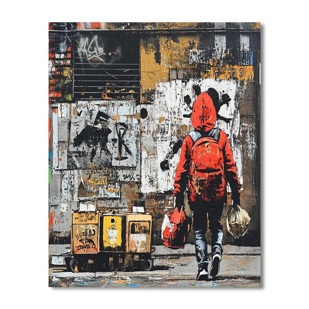 Banksy Inspired Urban Commentary Paint by numbers kits