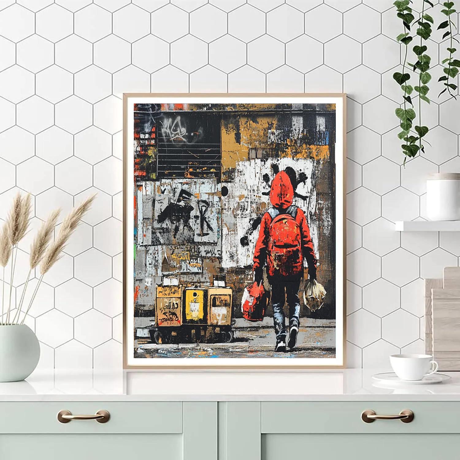 Banksy Inspired Urban Commentary Paint by numbers kits