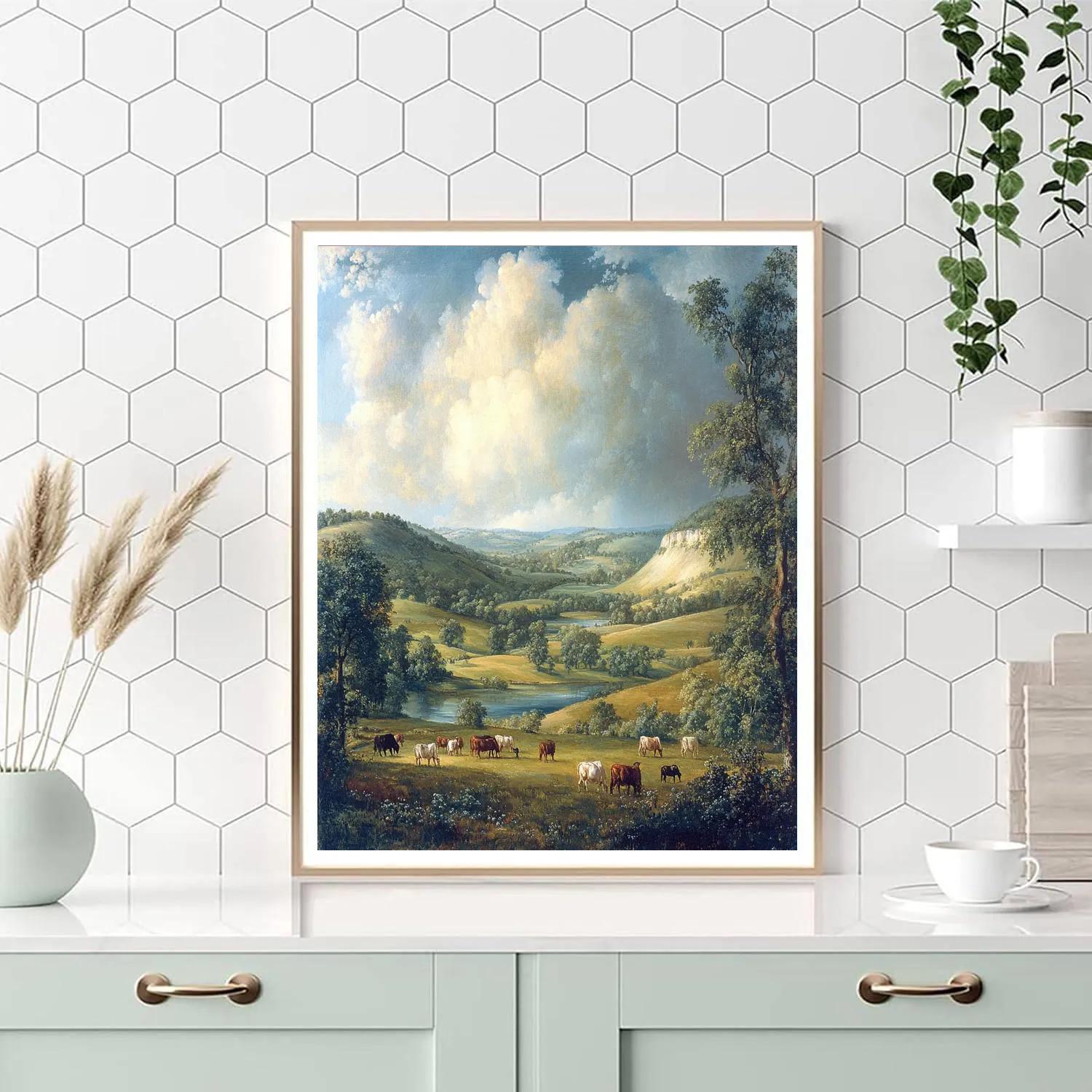 Thomas Gainsborough Inspired Pastoral Landscape Paint by numbers kits