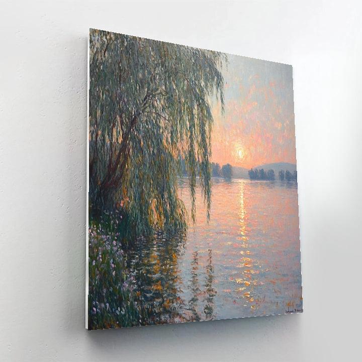 Claude Monet Inspired Sunset Reflections Numbered painting kits
