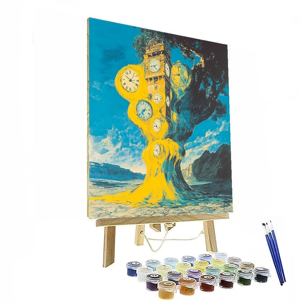 Salvador Dali Inspired Clock Tower paint by numbers