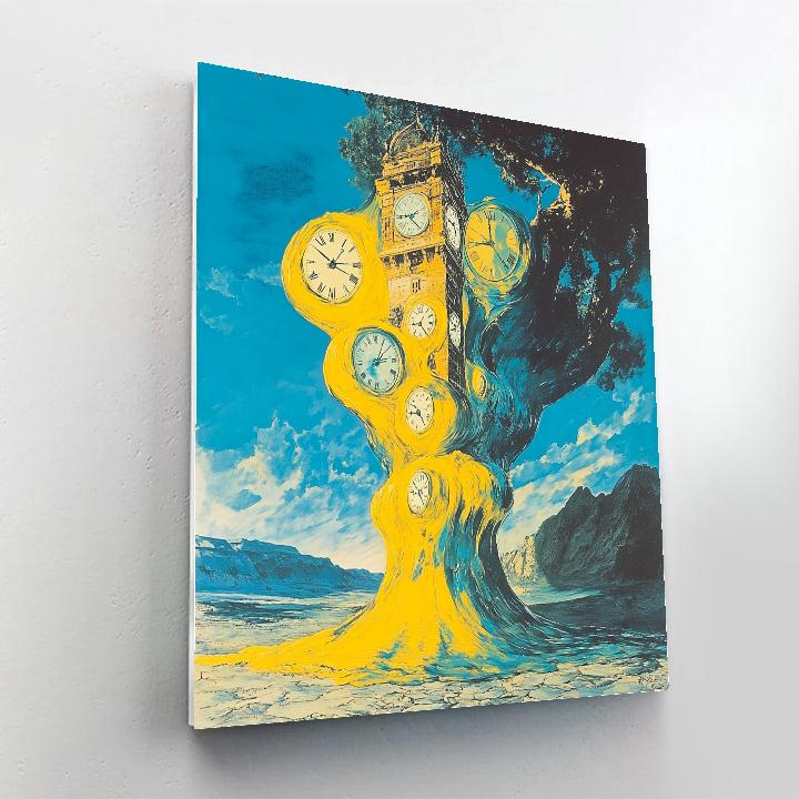 Salvador Dali Inspired Clock Tower paint by numbers