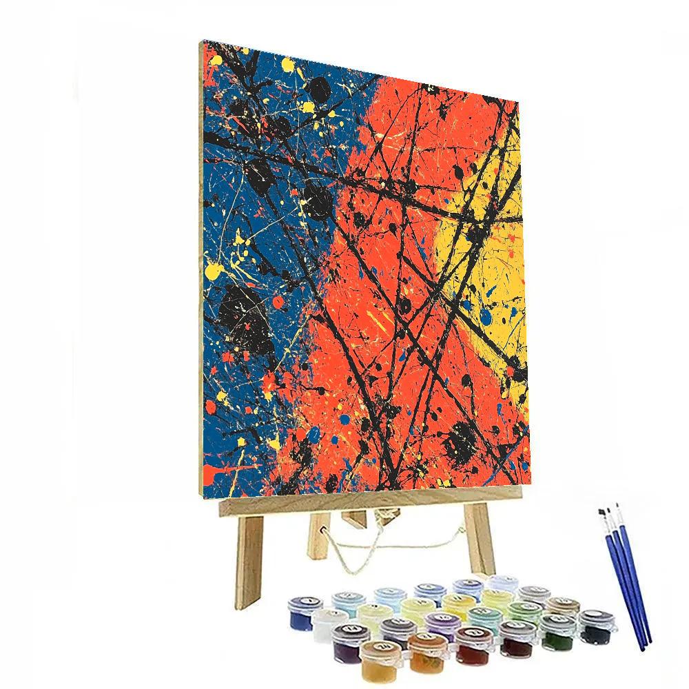 Jackson Pollock Inspired Energy Explosion Paint by numbers art