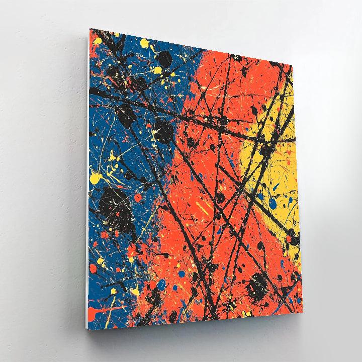 Jackson Pollock Inspired Energy Explosion Paint by numbers art