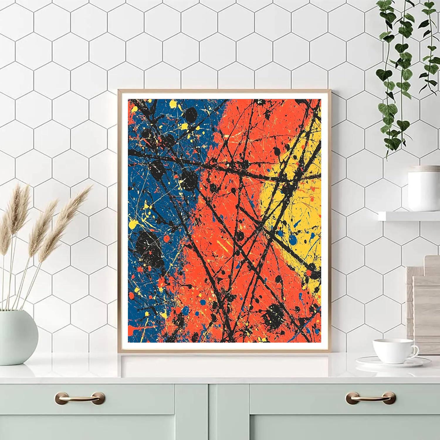 Jackson Pollock Inspired Energy Explosion Paint by numbers art