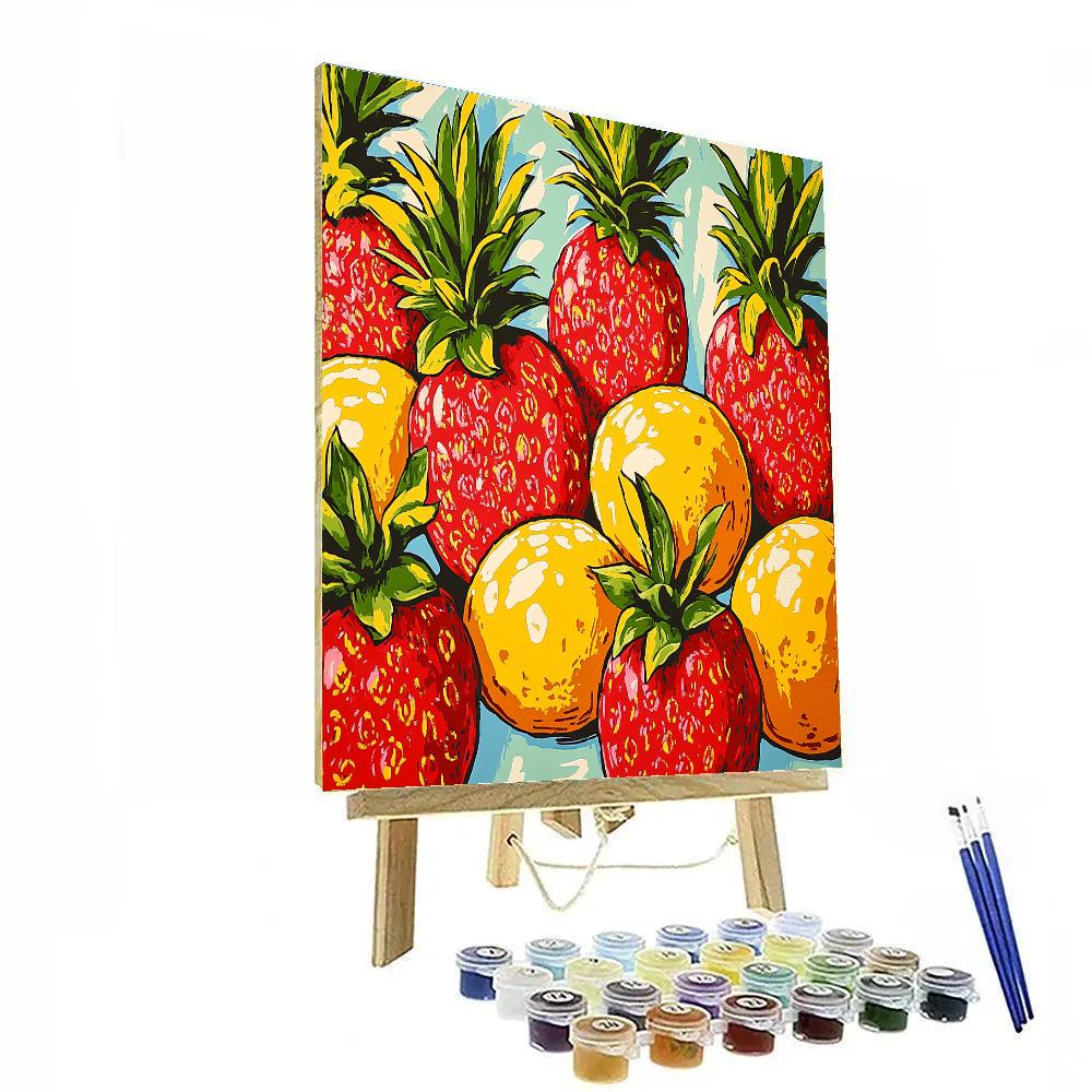 Andy Warhol Inspired Iconic Fruits painting number kit