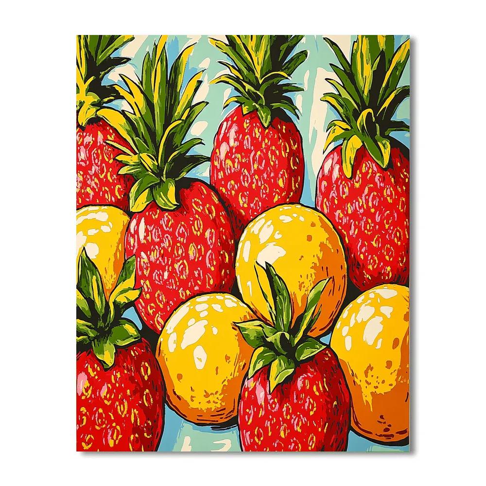 Andy Warhol Inspired Iconic Fruits painting number kit