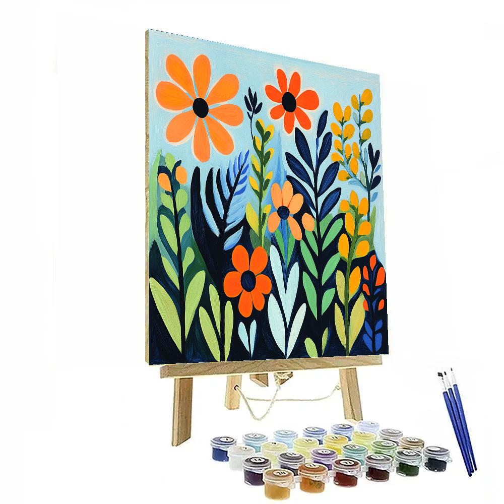Henri Matisse Inspired Bold Flora DIY paint by numbers